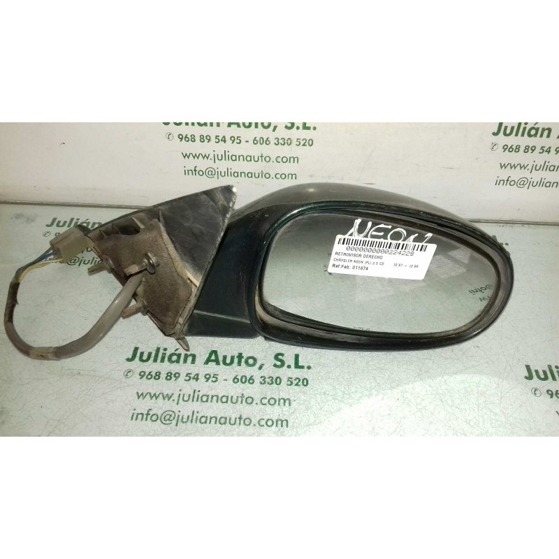 Recambio de retrovisor derecho para chrysler neon (pl) 2.0 cs referencia OEM IAM 011674  ELECTRICO