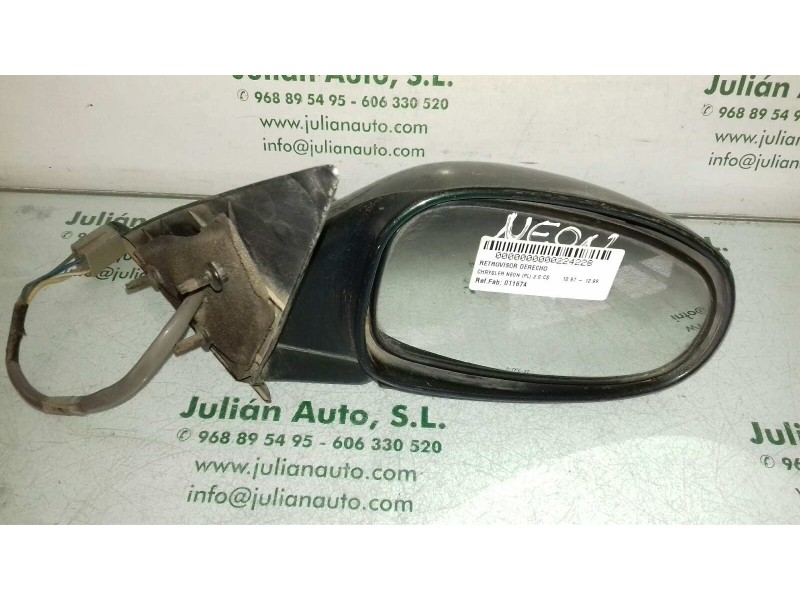 Recambio de retrovisor derecho para chrysler neon (pl) 2.0 cs referencia OEM IAM 011674  ELECTRICO