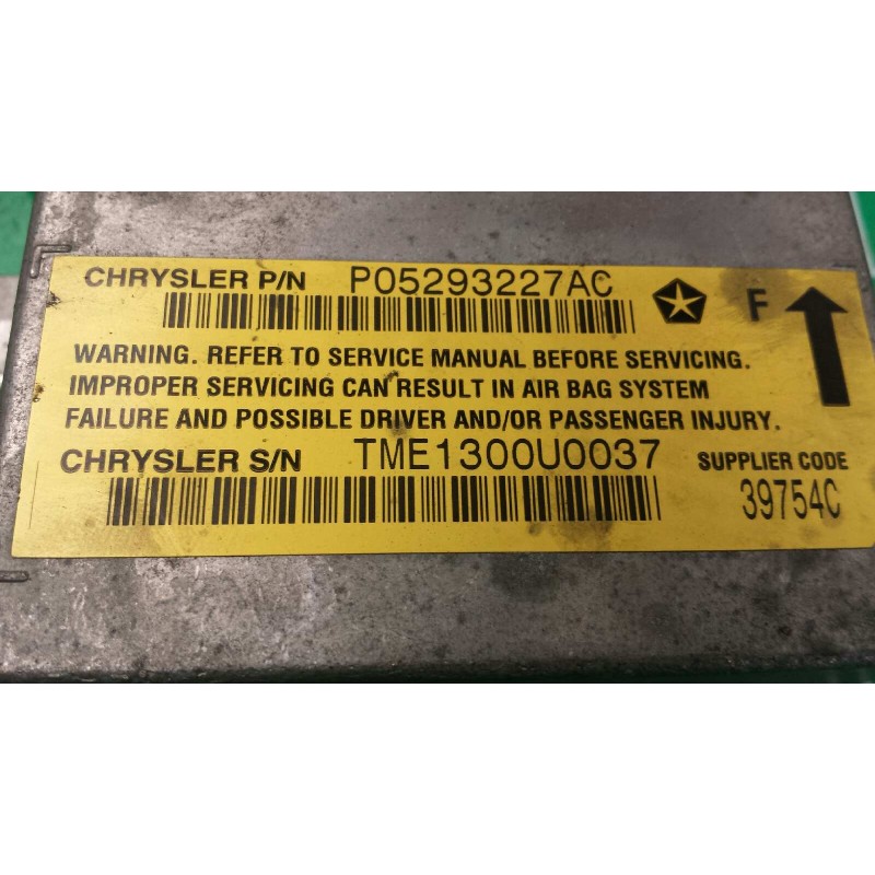 Recambio de centralita airbag para chrysler neon (pl) 2.0 le referencia OEM IAM P05293227AC TME1300U0037 39754C