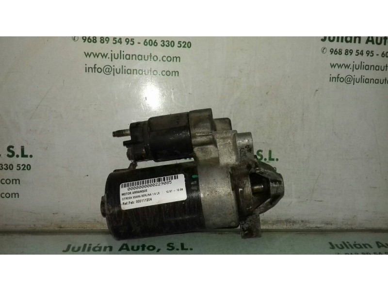 Recambio de motor arranque para citroen xsara berlina 1.6 lx referencia OEM IAM 000111204 8671609154 BOSCH
