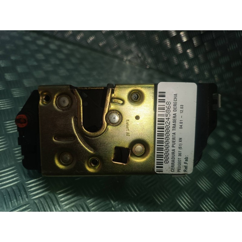 Recambio de cerradura puerta trasera derecha para peugeot 307 (s1) xn referencia OEM IAM  CONECTOR 4 PINES ELECTRICA