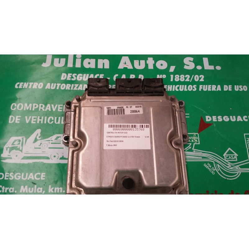 Recambio de centralita motor uce para citroen xsara picasso 2.0 hdi vivace referencia OEM IAM 0281010996 9646774280 EDC15C2