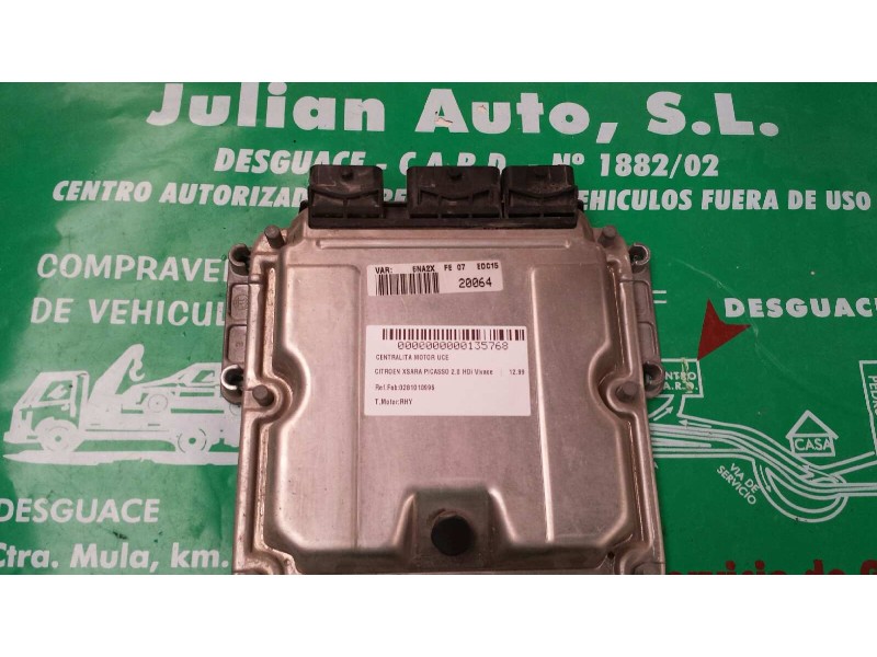 Recambio de centralita motor uce para citroen xsara picasso 2.0 hdi vivace referencia OEM IAM 0281010996 9646774280 EDC15C2