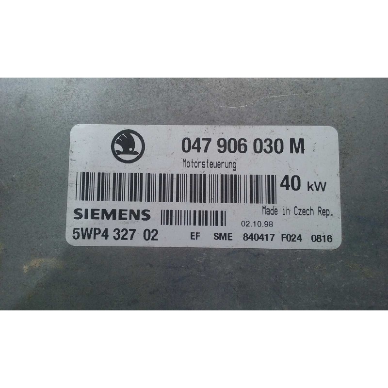 Recambio de centralita motor uce para skoda felicia berlina ( 791) 1.3 referencia OEM IAM 047906030M 5WP432702 SIEMENS