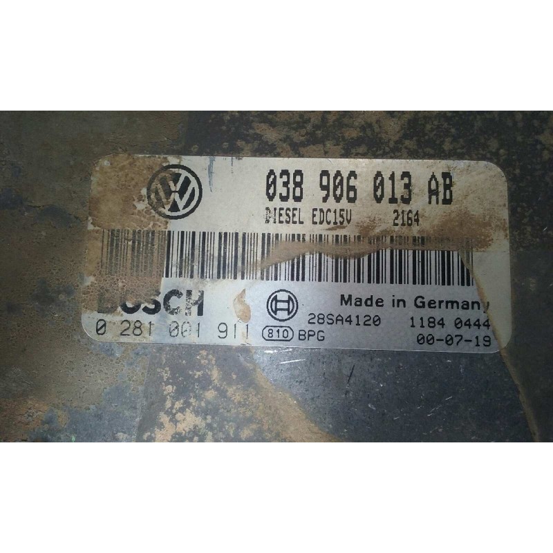 Recambio de centralita motor uce para seat ibiza (6k1) 1.9 sdi referencia OEM IAM 038906013AB 0281001911 BOSCH