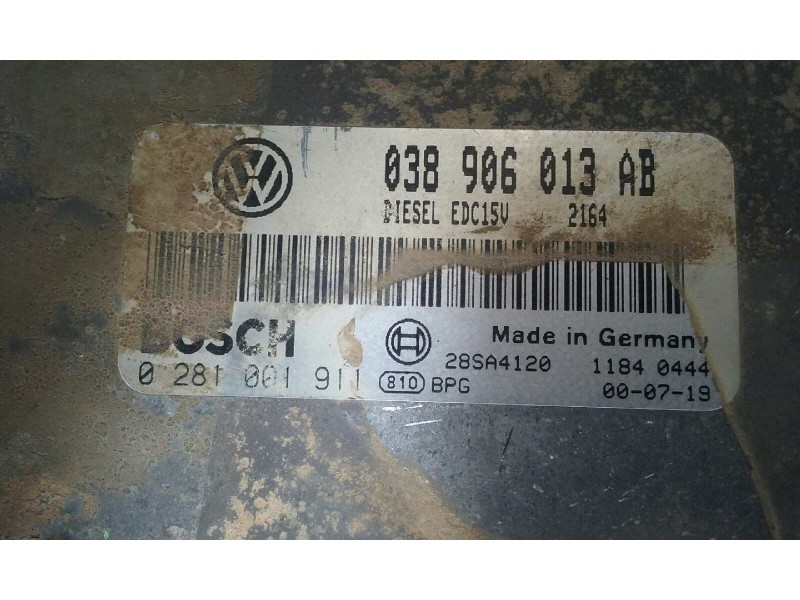 Recambio de centralita motor uce para seat ibiza (6k1) 1.9 sdi referencia OEM IAM 038906013AB 0281001911 BOSCH
