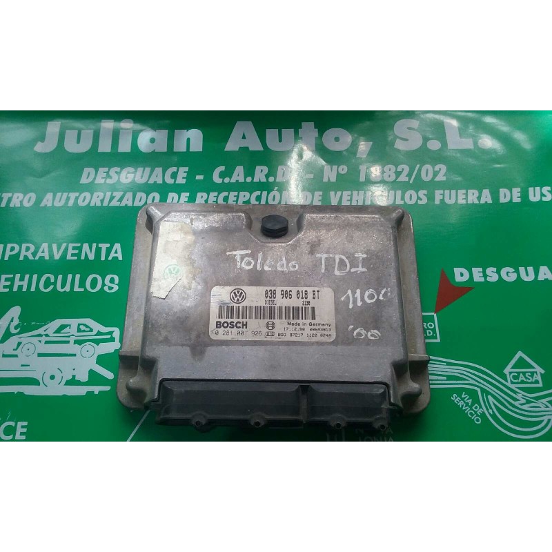 Recambio de centralita motor uce para seat toledo (1m2) 1.9 tdi referencia OEM IAM 038906018BT 0281001926 BOSCH