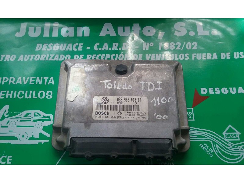 Recambio de centralita motor uce para seat toledo (1m2) 1.9 tdi referencia OEM IAM 038906018BT 0281001926 BOSCH