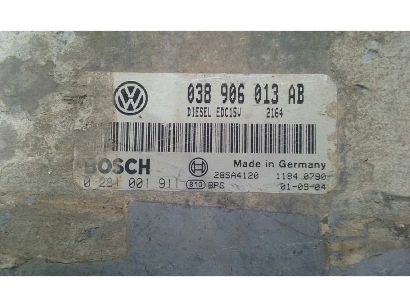Recambio de centralita motor uce para seat ibiza (6k1) 1.9 sdi referencia OEM IAM 038906013AB 0281001911 BOSCH