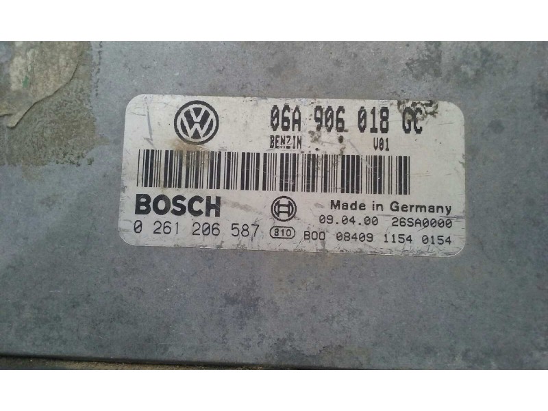 Recambio de centralita motor uce para seat toledo (1m2) 1.8 20v referencia OEM IAM 06A906018GC 0261206587 BOSCH