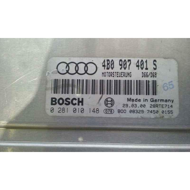 Recambio de centralita motor uce para audi a6 avant (4b5) 2.5 tdi referencia OEM IAM 4B0907401S 0281010148 BOSCH