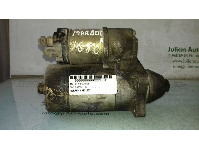 Recambio de motor arranque para seat marbella ce referencia OEM IAM 03222887  MAGNETI MARELLI
