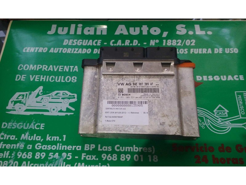 Recambio de centralita motor uce para seat leon (5f1) reference referencia OEM IAM 04E907309AF 0261S09531 BOSCH