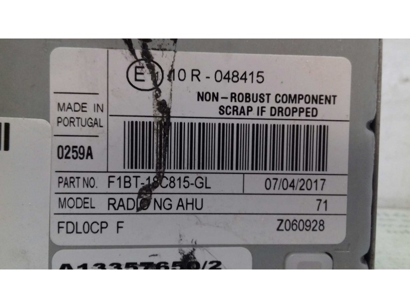 Recambio de sistema audio / radio cd para ford focus lim. trend + referencia OEM IAM 10R048415 F1BT18C815GL Z060928