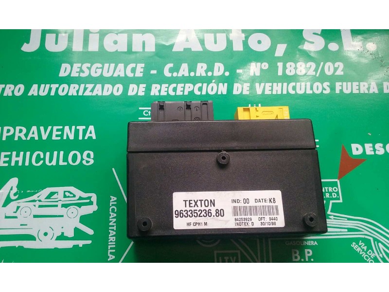 Recambio de centralita cierre para citroen xsara berlina 1.9 td sx referencia OEM IAM 9633523680 84253929 TEXTON