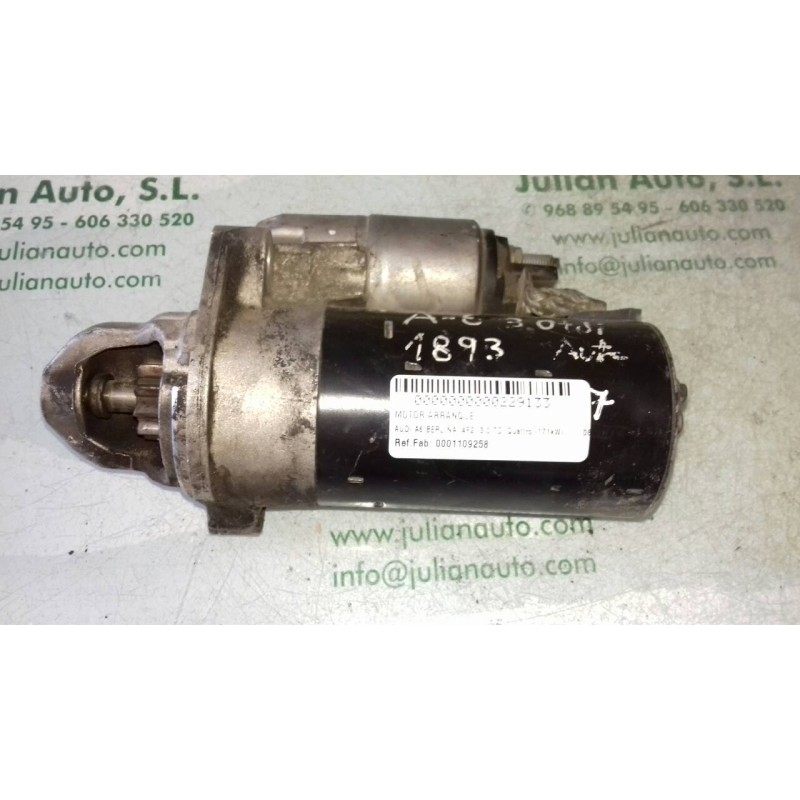 Recambio de motor arranque para audi a6 berlina (4f2) 3.0 tdi quattro (171kw) referencia OEM IAM 0001109258 059911024 BOSCH