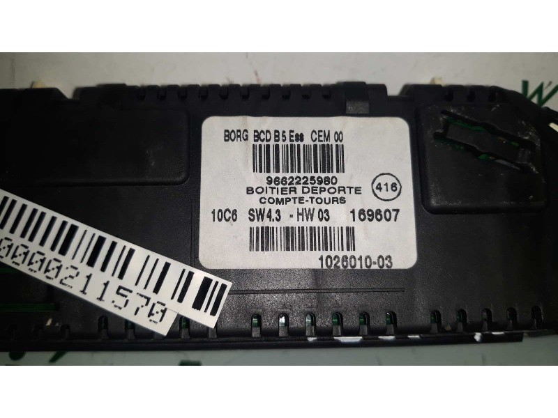 Recambio de pantalla multifuncion para citroen c4 berlina vtr plus referencia OEM IAM 9662225980 169607 1026010