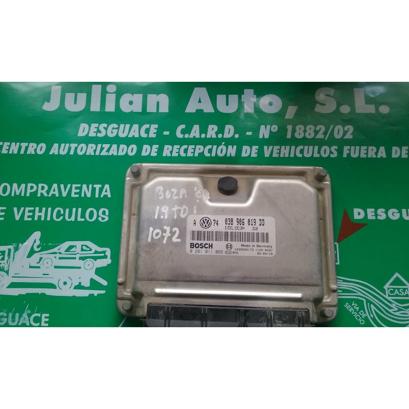 Recambio de centralita motor uce para volkswagen bora berlina (1j2) conceptline referencia OEM IAM 038906018DD 0281011065 KIT - 