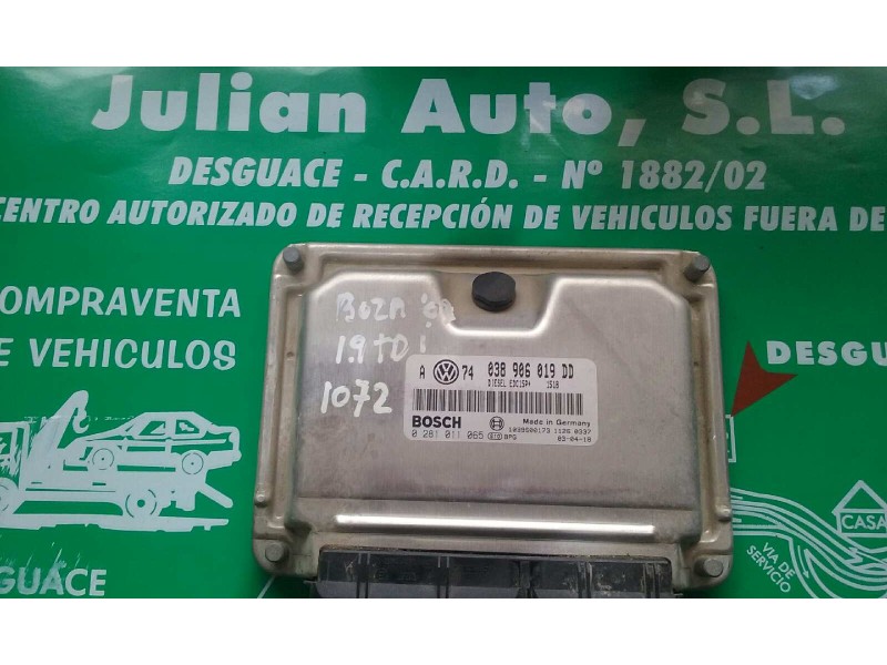 Recambio de centralita motor uce para volkswagen bora berlina (1j2) conceptline referencia OEM IAM 038906018DD 0281011065 KIT - 