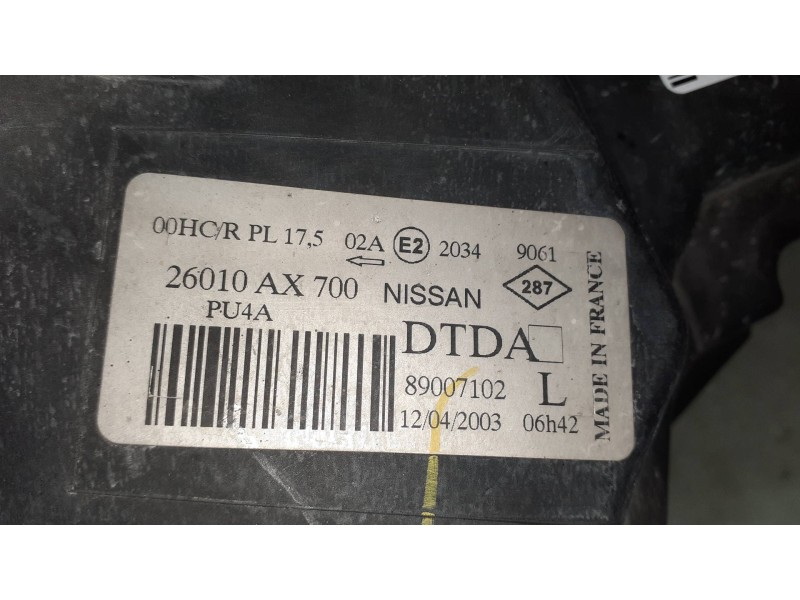 Recambio de faro derecho para nissan micra (k12e) acenta referencia OEM IAM 26010AX700 89007102 