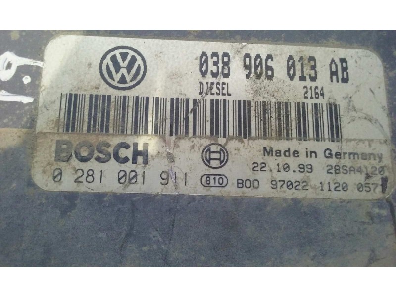 Recambio de centralita motor uce para seat ibiza (6k1) select referencia OEM IAM 038906013AB 0281001911 KIT - BOSCH