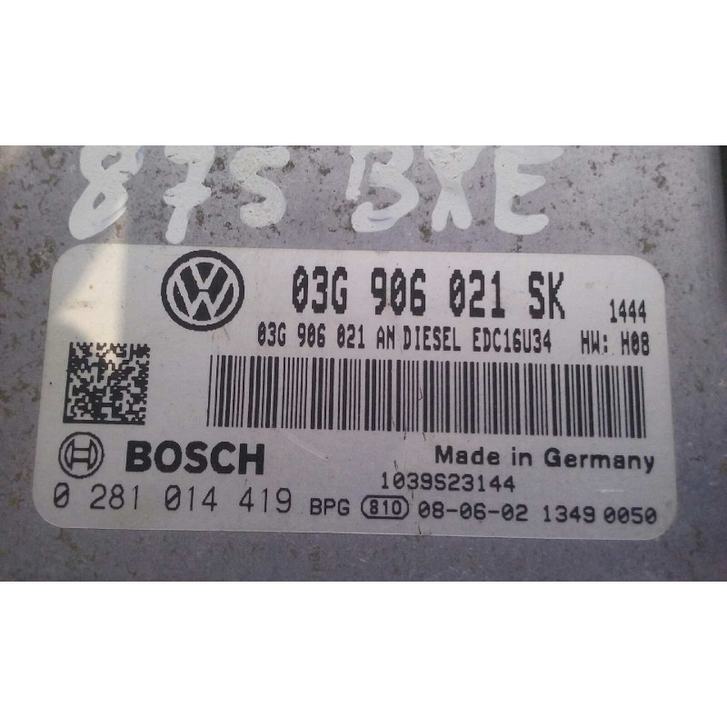 Recambio de centralita motor uce para seat altea xl (5p5) reference referencia OEM IAM 03G906021SK 0281014419 KIT - BOSCH