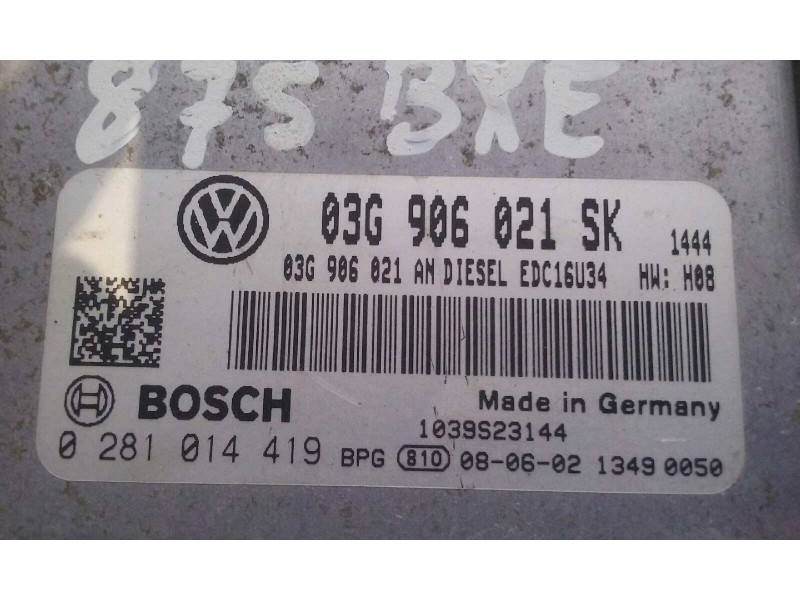 Recambio de centralita motor uce para seat altea xl (5p5) reference referencia OEM IAM 03G906021SK 0281014419 KIT - BOSCH