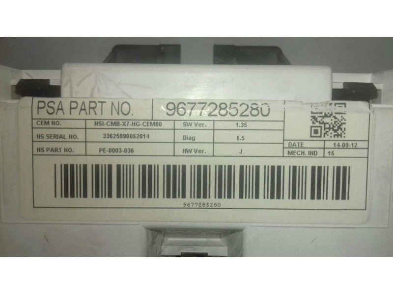 Recambio de cuadro instrumentos para citroen c5 berlina millenium referencia OEM IAM 9677285280  