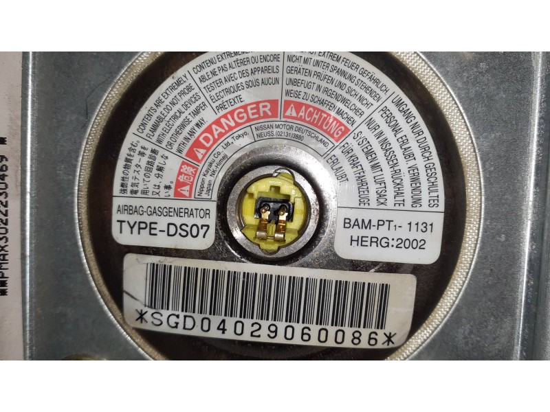 Recambio de airbag delantero izquierdo para nissan micra (k12e) acenta referencia OEM IAM SA40016200 98510AX300 