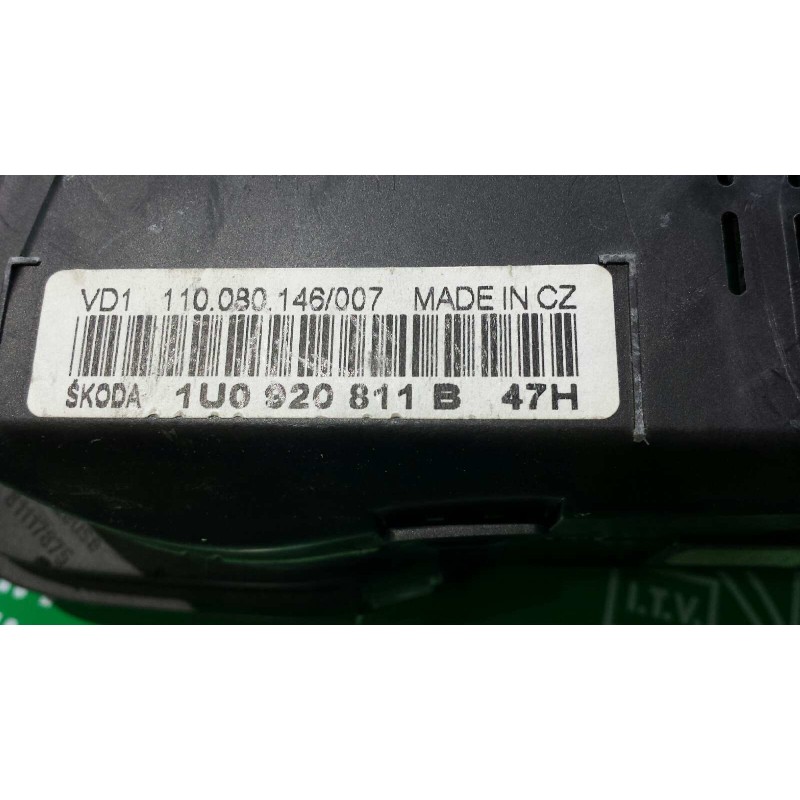 Recambio de cuadro instrumentos para skoda octavia berlina (1u2) classic referencia OEM IAM 1U0920811B 110080146007 VDO