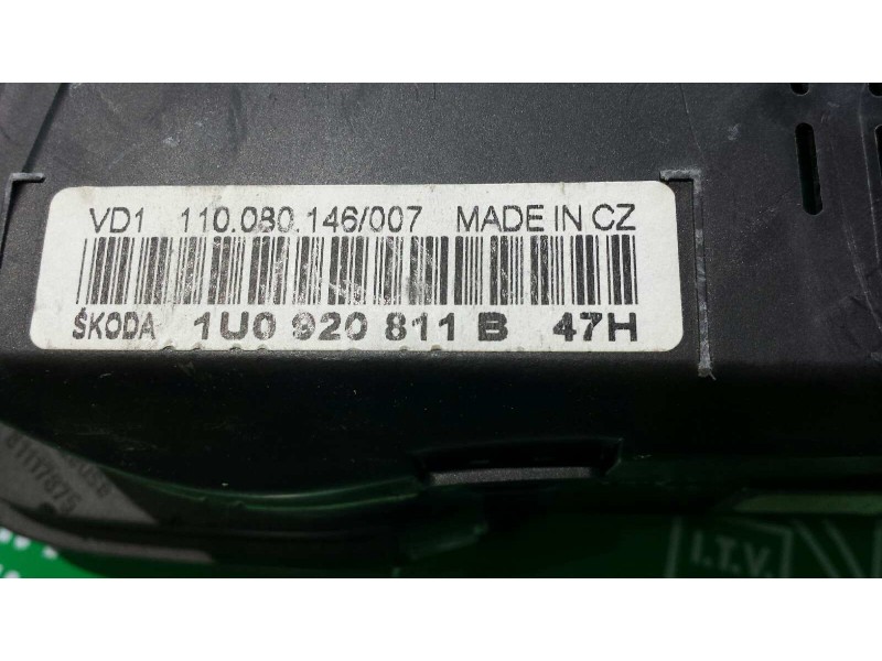 Recambio de cuadro instrumentos para skoda octavia berlina (1u2) classic referencia OEM IAM 1U0920811B 110080146007 VDO