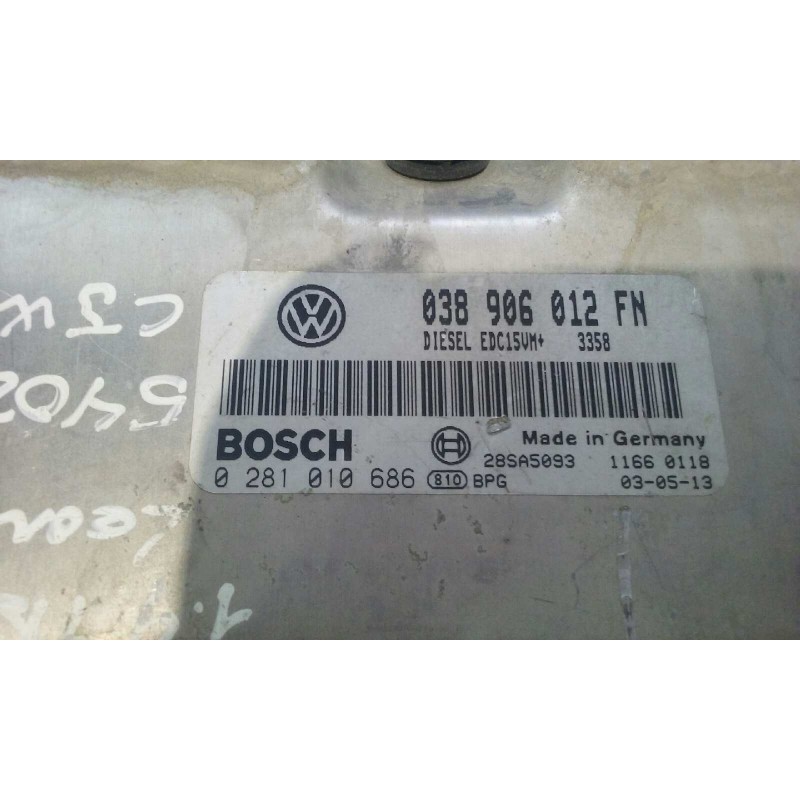 Recambio de centralita motor uce para seat leon (1m1) stella referencia OEM IAM 038906012FN 0281010686 KIT - BOSCH