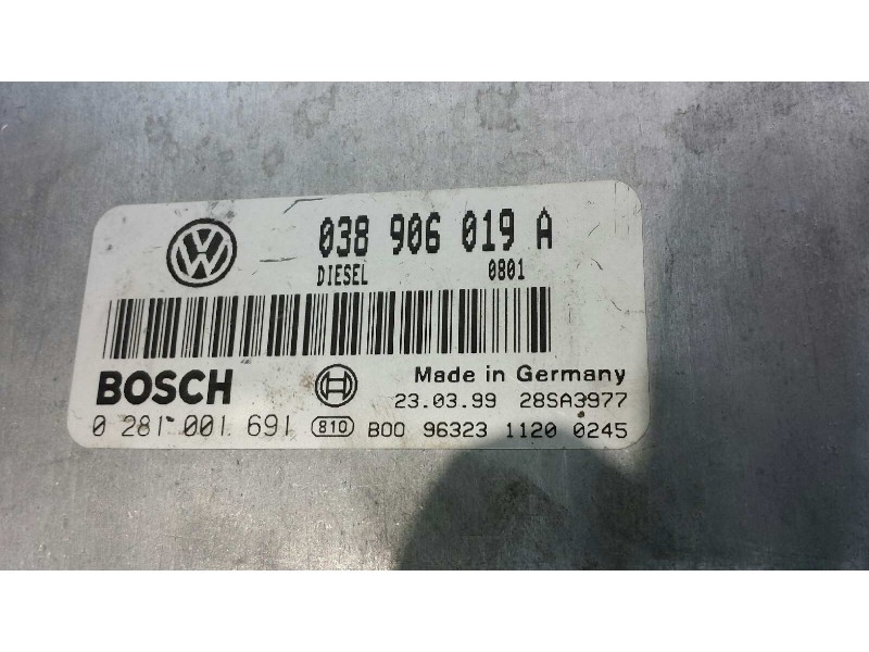 Recambio de centralita motor uce para volkswagen passat berlina (3b2) comfortline referencia OEM IAM 038906019A 0281001691 KIT -
