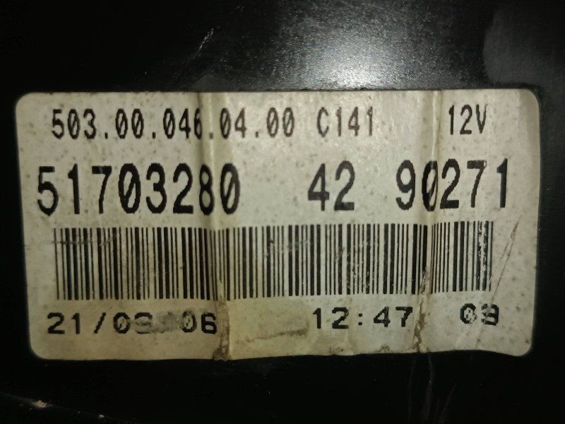 Recambio de cuadro instrumentos para fiat punto berlina (188) 1.3 jtd classic referencia OEM IAM 517032804290271 51703280 555000