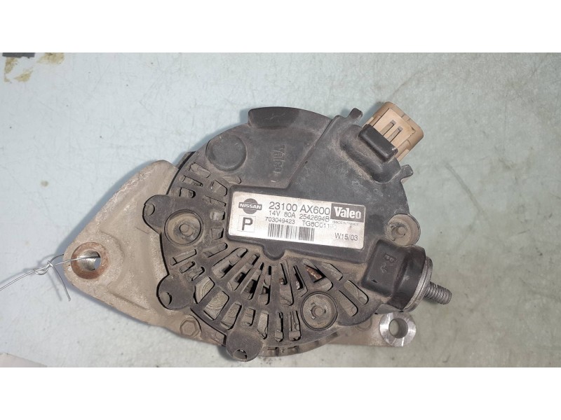 Recambio de alternador para nissan micra (k12e) acenta referencia OEM IAM 23100AX600 VALEO 80A