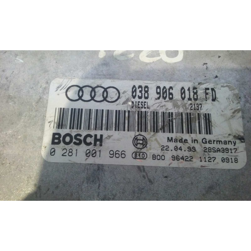 Recambio de centralita motor uce para audi a4 berlina (b5) 1.9 tdi referencia OEM IAM 038906018FD 0281001966 KIT - BOSCH