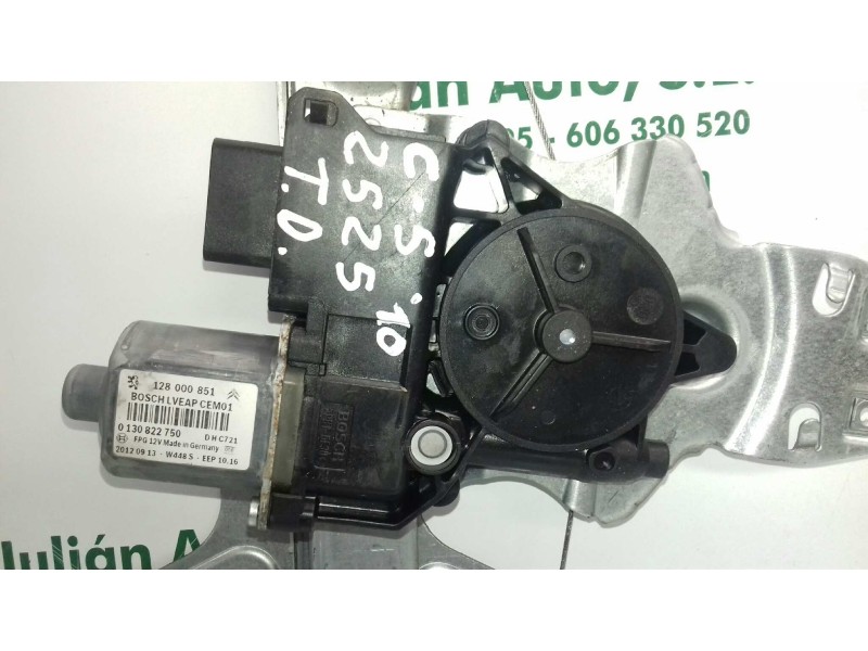 Recambio de elevalunas trasero derecho para citroen c5 berlina millenium referencia OEM IAM 0130822750 128000851 ELECTRICO
