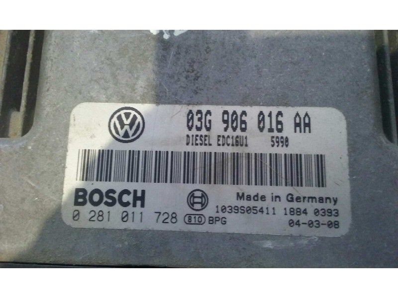 Recambio de centralita motor uce para seat altea (5p1) reference referencia OEM IAM 03G906016AA 0281011728 KIT - BOSCH