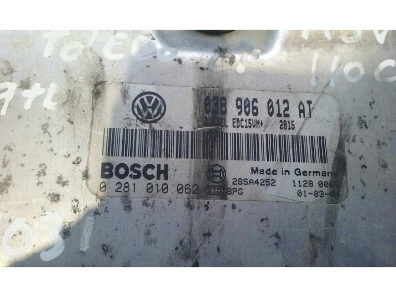 Recambio de centralita motor uce para seat toledo (1m2) stella referencia OEM IAM 038906012AT 0281010062 KIT - BOSCH