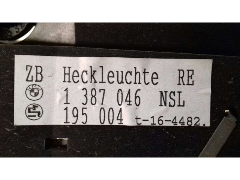 Recambio de piloto trasero derecho para bmw serie 3 berlina (e36) 318i referencia OEM IAM 1387046NSL 1387046 195004