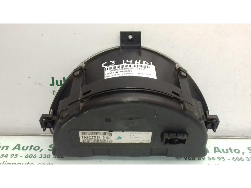 Recambio de cuadro instrumentos para citroen c3 hdi 70 collection referencia OEM IAM P9660225880D 281149734 JOHNSON CONTROLS