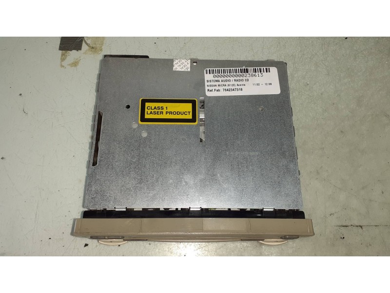 Recambio de sistema audio / radio cd para nissan micra (k12e) acenta referencia OEM IAM 7642347318 BP234746084500 BLAUPUNKT