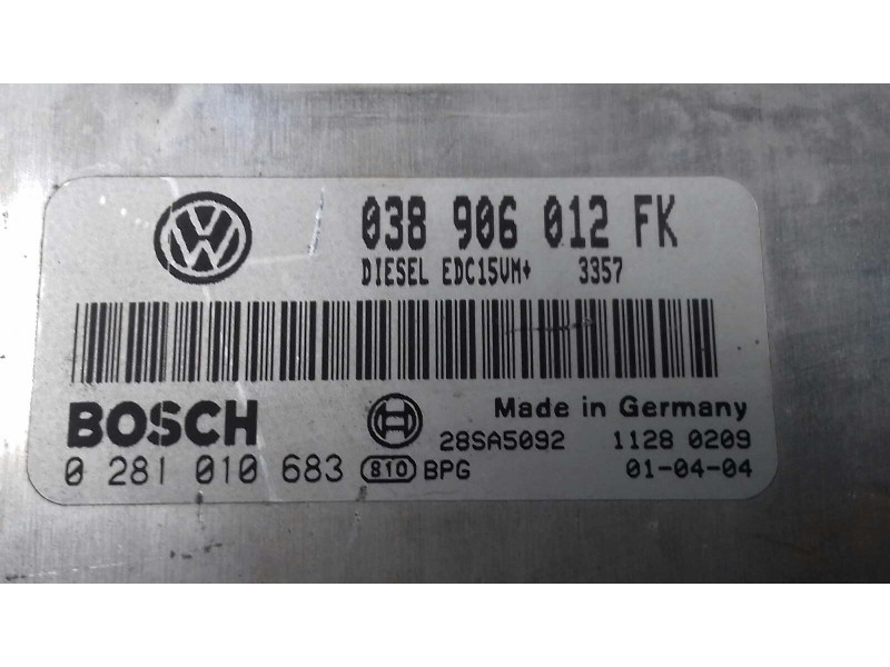 Recambio de centralita motor uce para seat leon (1m1) stella referencia OEM IAM 038906012FK 038906012FK BOSCH