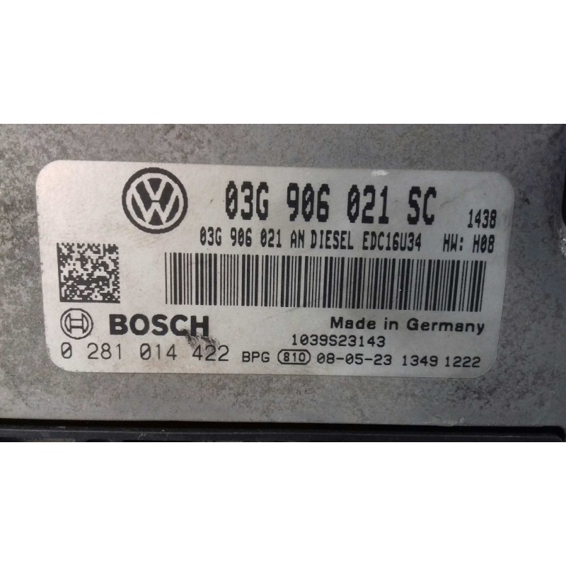 Recambio de centralita motor uce para seat leon (1p1) stylance / style referencia OEM IAM 03G906021SC 0281014422 KIT - BOSCH