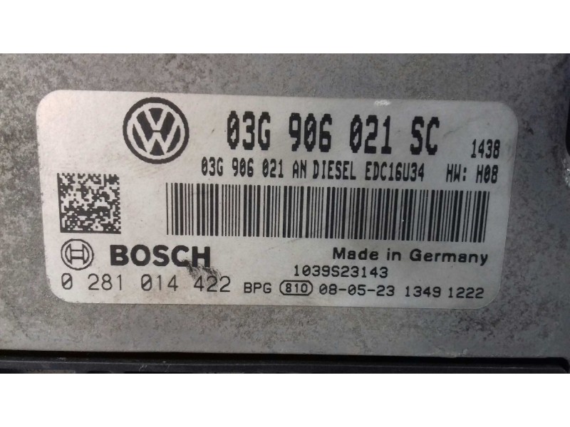 Recambio de centralita motor uce para seat leon (1p1) stylance / style referencia OEM IAM 03G906021SC 0281014422 KIT - BOSCH