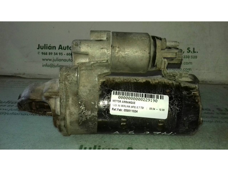 Recambio de motor arranque para audi a6 berlina (4f2) 2.7 tdi referencia OEM IAM 059911024 0001109258 BOSCH