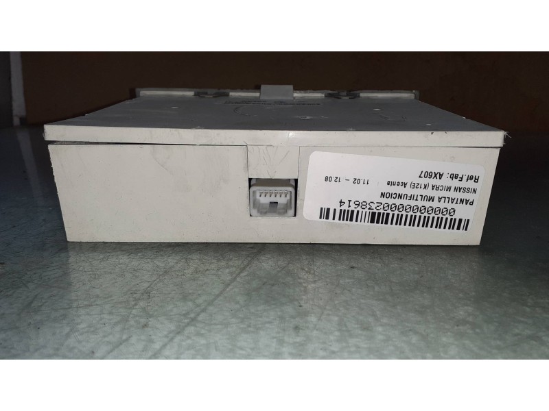 Recambio de pantalla multifuncion para nissan micra (k12e) acenta referencia OEM IAM AX607 4X42216 