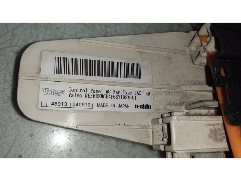 Recambio de mando calefaccion / aire acondicionado para nissan micra (k12e) acenta referencia OEM IAM F667192N01  VALEO