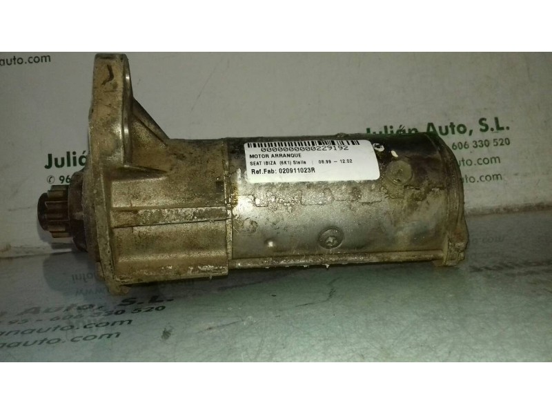 Recambio de motor arranque para seat ibiza (6k1) stella referencia OEM IAM 020911023R D7RS29 VALEO