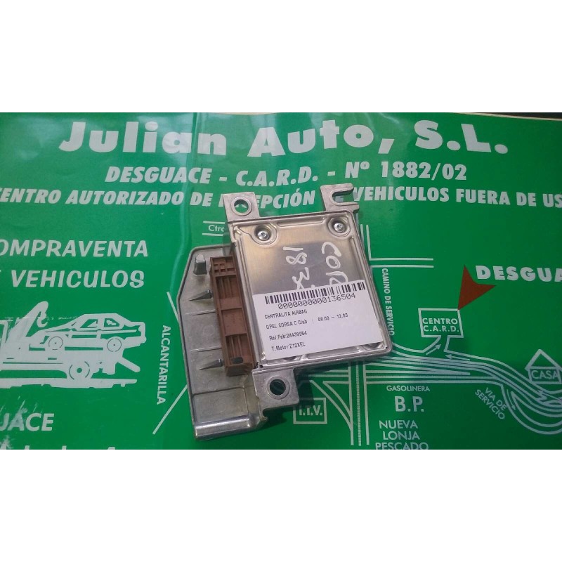 Recambio de centralita airbag para opel corsa c elegance referencia OEM IAM 24439954 327963935 TEMIC